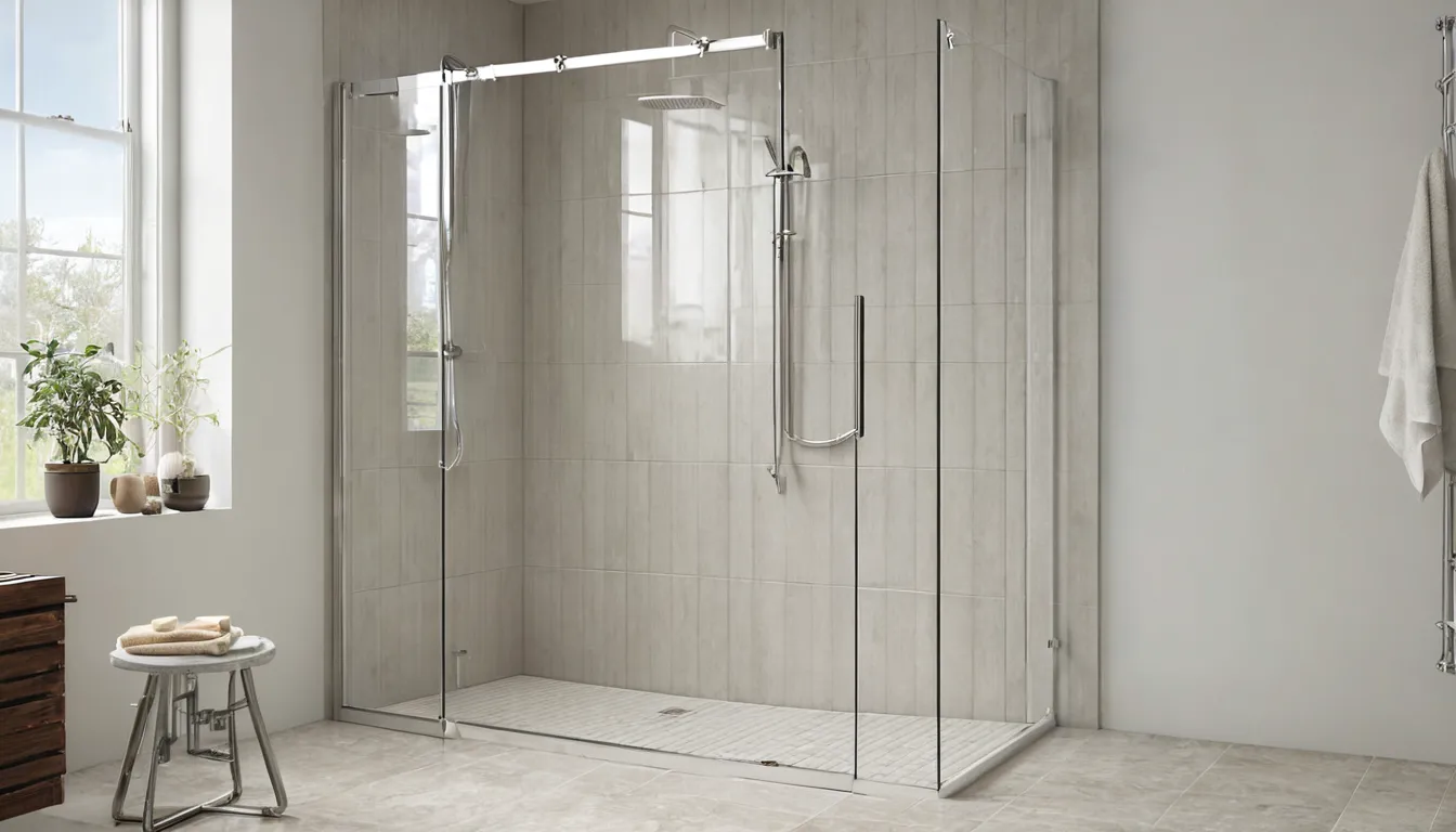 A walk-in shower with a bench and grab bars in a Sacramento home