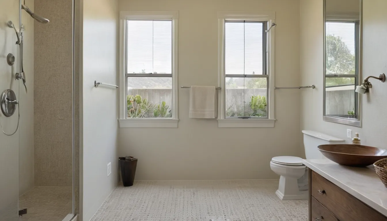A bright, low-entry walk-in shower in a updated bathroom in a Sacramento home